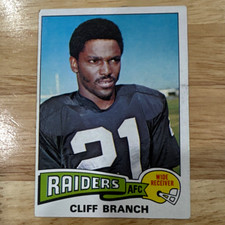 Topps 1975 Cliff Branch Rookie #524 Oakland Raiders NFL Football Trading Card picture