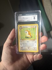 RATICATE #40/102 Pokemon 1999 Base Set 1st Edition Shadowless Card CGC 8 NM/M picture