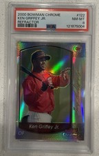 2000 Bowman Chrome Refractor #122 Ken Griffey Jr. 🔥PSA 8🔥 Pop 6 - 19 ⬆️  picture