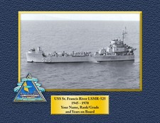 USS ST FRANCIS RIVER LSMR 525 Custom Personalized Print of US Navy Gift Idea picture