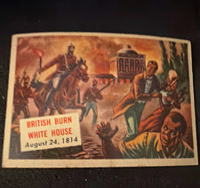 VTG 1952 Topps The Story of Our Century #140 British Burn White House Madison picture