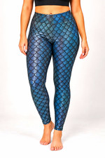 TORRID IRIDESCENT MERMAID SCALE LEGGINGS PLUS SZ 1X picture