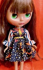 OOAK Dear Girl face Blythe Doll Dress 2026 Halloween Gorgeous New Dress picture