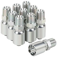 ANCIMOON 3/8’’ Hose x NPT Male Hydraulic 3/8'' × NPT, Sliver picture