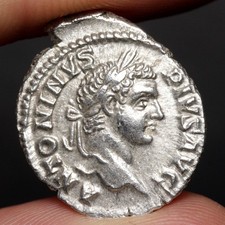 Emperor Caracalla Denarius 207AD Ancient Roman Empire Silver Coin VF Securitas picture