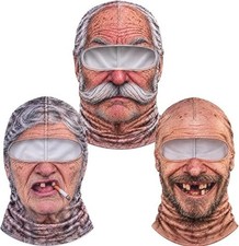 Old Man Ski Mask Funny Realistic Face Balaclava 3D Printed Full Face Winter picture