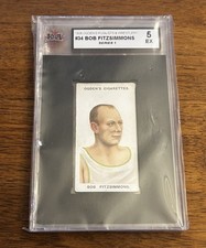 1908/1909 Ogdens LTD. Pugilists & Wrestlers Tobacco Bob Fitzsimmons #34 KSA 5 picture