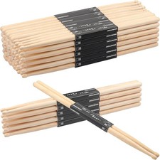 36 Pairs Maple Wood Drum Sticks, Wooden Drumsticks, Classic Maple Wood Drumst... picture