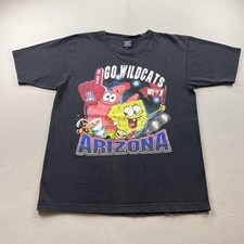 Vintage Arizona Wildcats SpongeBob T-Shirt Mens Large Black Patrick College NCAA picture