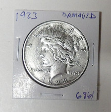 1923-P Peace Silver Dollar Damaged Philadelphia Mint (3.3) picture