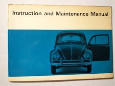 Vtg 1967 VOLKSWAGEN BEETLE OWNER'S INSTRUCTION MANUAL  TYPE 1 ENGLISH  ORIGINAL picture