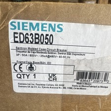 Siemens Sentron ED63B050 50A 3-Pole 600V Circuit Breaker picture