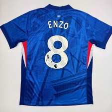 Autographed/Signed Enzo Fernandez Chelsea FC Blue Jersey Beckett BAS COA picture