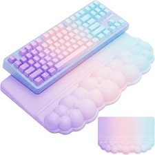 Computer Keyboard Stand Pad with Wrist Rest Colorful Cloud Keyboard Pad Suppo... picture