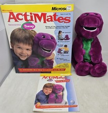 CIB Microsoft ActiMates 1998 Interactive Barney w/ Box Moves Plays Speaks Sings picture