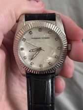 Adrienne Vittadini women's quartz wristwatch featuring a distinctive fluted Bez picture