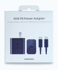 Genuine Samsung 45W Super Fast Wall Charger USB-C Power Adapter Cable EP-T4510 picture