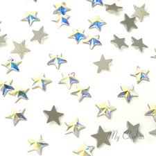 12 pcs Swarovski 2816 Rivoli Star Flatbacks No-Hotfix 5mm CRYSTAL AB (001 AB) picture