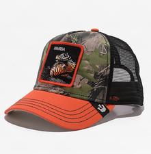Goorin Bros Mamba Camo & Orange Adjustable Snapback Trucker Hat picture