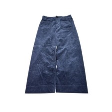 Maeve Anthropologie The Colette Corduroy Wide Leg Pants Navy Blue Womens 31X27 picture