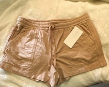 Athleta Farallon 4-inch inseam Women’s shorts size 14 Mocha Drawstring Pockets picture