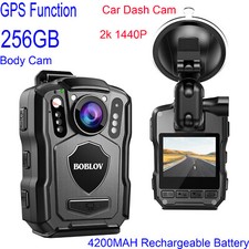 BOBLOV M5 GPS Police Body Camera Internal 256GB Night Vision Cam Law Enforcement picture