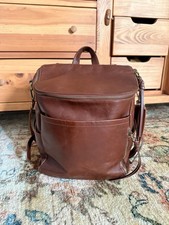 Azaria REAL Full Grain Leather Lux La Mere Original Diaper Backpack picture
