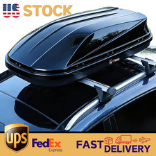 17 Cu.Ft Rooftop Cargo Carrier Hard Shell Heavy Roof Cargo Box W/Dual-Side Open picture