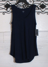 A.N.A Women's Knit Top Size M Sleeveless Blue V Neck picture
