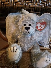 New Ty Sterling The Angel Bear Beanie Baby - Rare With Manufacturing Errors picture