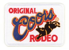 Coors Beer Rodeo Patch Iron On Sew On Vintage Cowboy Western Bull Riding Badge picture