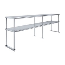 18 in. x 96 in. AmGood Stainless Steel Double Deck Over Shelf 18x96 Shelving picture