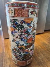 Fine Chinese Brush Pot Hand Painted Famille Rose Porcelain Flowers picture