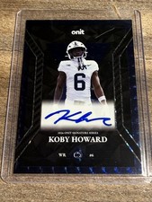 KOBY HOWARD 2026 ONIT Penn State Football On Card Blue Base AUTO Autograph picture