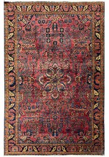 4x7' Antique Perrsian Sarouuk Rug 1930's #F-6672 picture