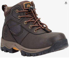 Timberland Youth Mt. Maddsen WP Hiking Boots Dark Brown Full-Grain Size 1.5 picture