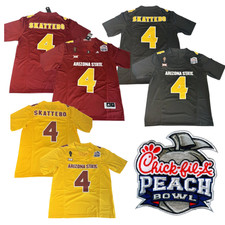 ASU Cam #4 Skattebo Jersey W/Peach Bowl Patch MEN Stitched Jerrsey All Color picture