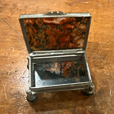 Antique French Moss Agate Box c.1900 picture
