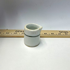 Vintage Iroquois China Restaurantware Creamer w/ Pouring Spout & Grey Band USA  picture