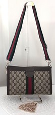 GUCCI GG Web Supreme Sherry Line Red Green Clutch Pouch Authentic picture