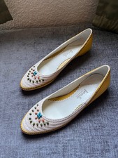 RARE Vero Cuoio Jane Brown Bacarolle Leather Shoes Flats size 8 38.5 picture