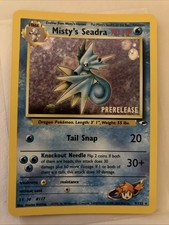 Misty's Seadra 009/132 WOTC Promo Holo Prerelease Stamp picture