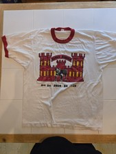 Vintage 1980's ALPHA DAWGS Aco 8th ENGR BN 1 CD Military shirt size XL picture