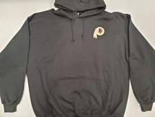 20120 Mens Majestic WASHINGTON REDSKINS Pullover Hooded Hoodie SWEATSHIRT BLACK picture