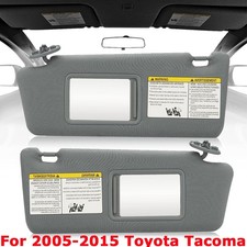 For 2005-2015 Toyota Tacoma Gray Sun Visor Left Driver Right Passenger Sunshade picture