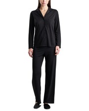 Natori Women's EMB Shangri La Notch PJ Set Black Extra Large picture