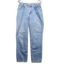 Wrangler Women's Straight Leg Jeans Blue Size 10x32 5-Pocket Stone Wash Vintage picture
