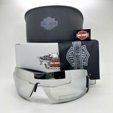 NEW Harley-Davidson Riding Sunglasses Black Silver Mirror HDS 8003 AUTHENTIC picture