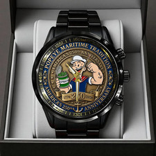 Popeye 250th Anniversary 1776 2026 Black Stainless Steel Watch CB2488 picture