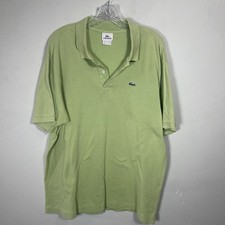 Lacoste Vtg Celery Lime Polo Sz 7 (2XL) Devanlay Pique Croc Logo picture